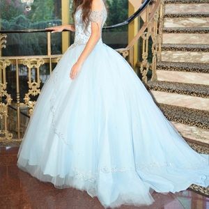 Sweter Sixteen Dress, brand- Morilee, Baby Blue, Size 10